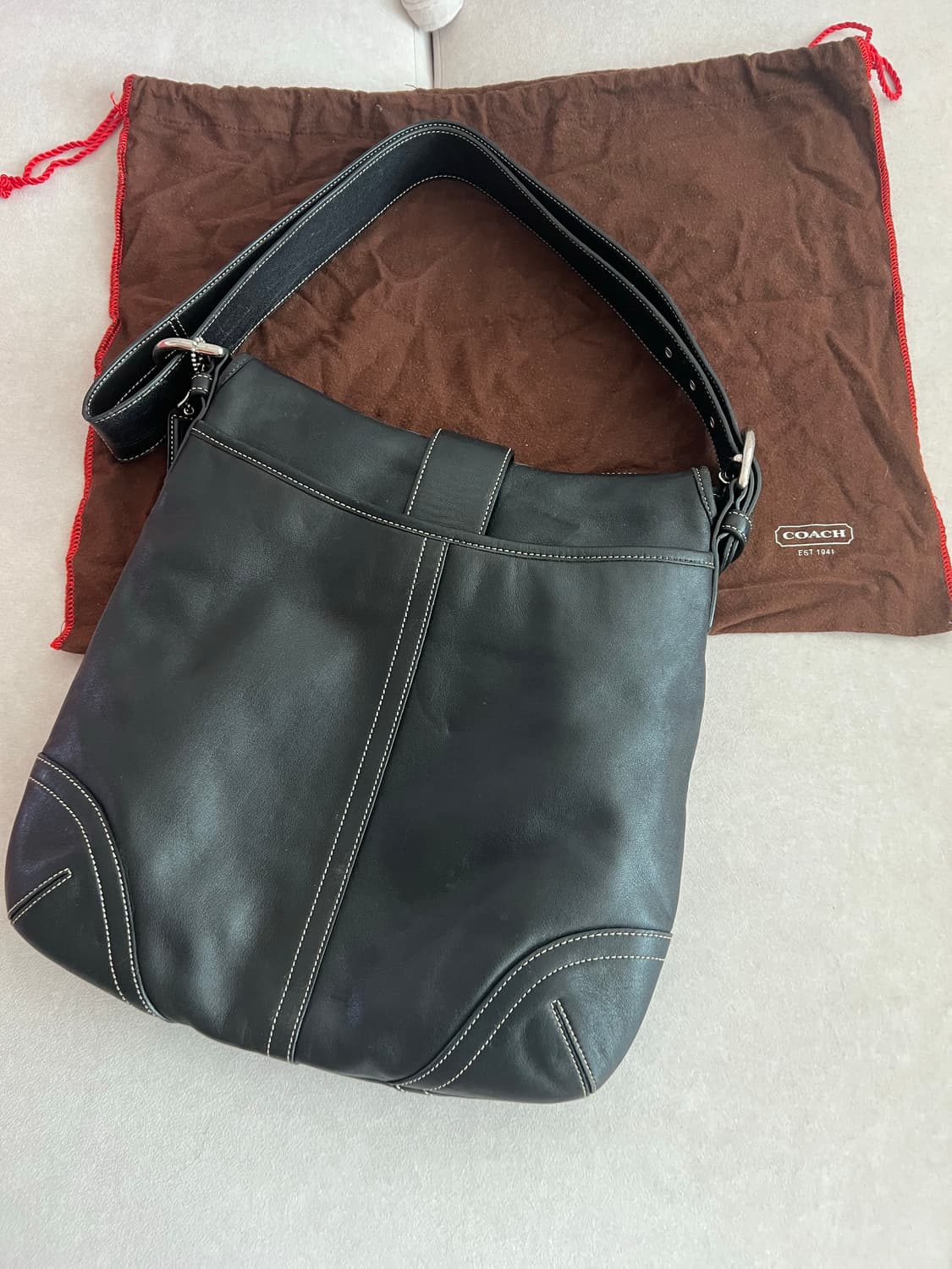 올드코치 블랙소호가죽크로스백 버클숄더백 coach soho 상품이미지4