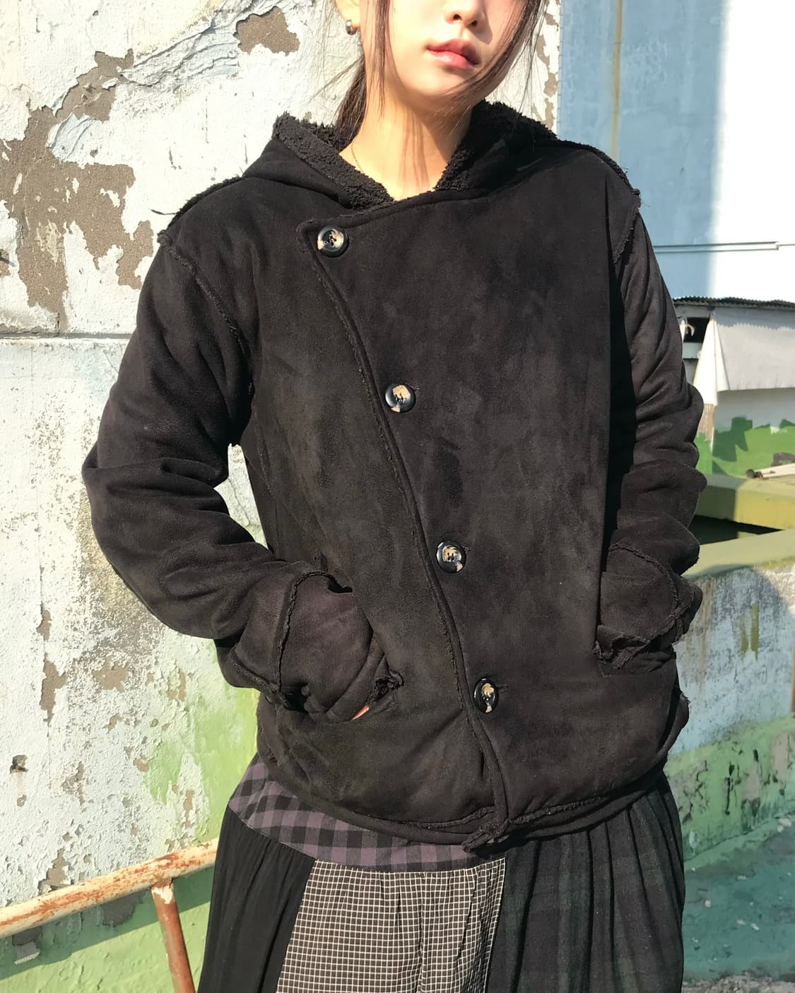 JUNGLE STORM 언발 버튼 후드 자켓 상품이미지6