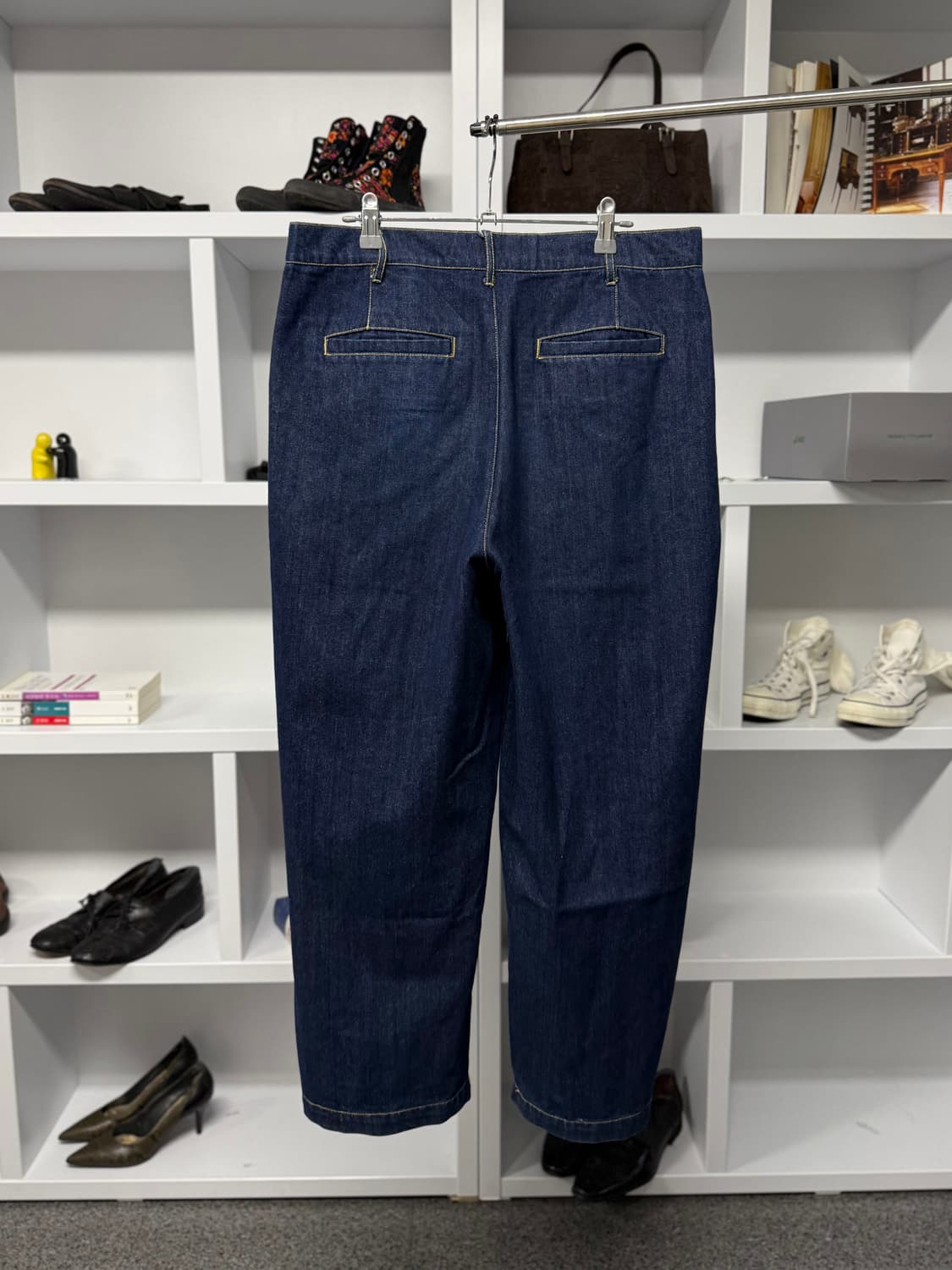 빈티지 원턱 데님 팬츠 상품이미지4