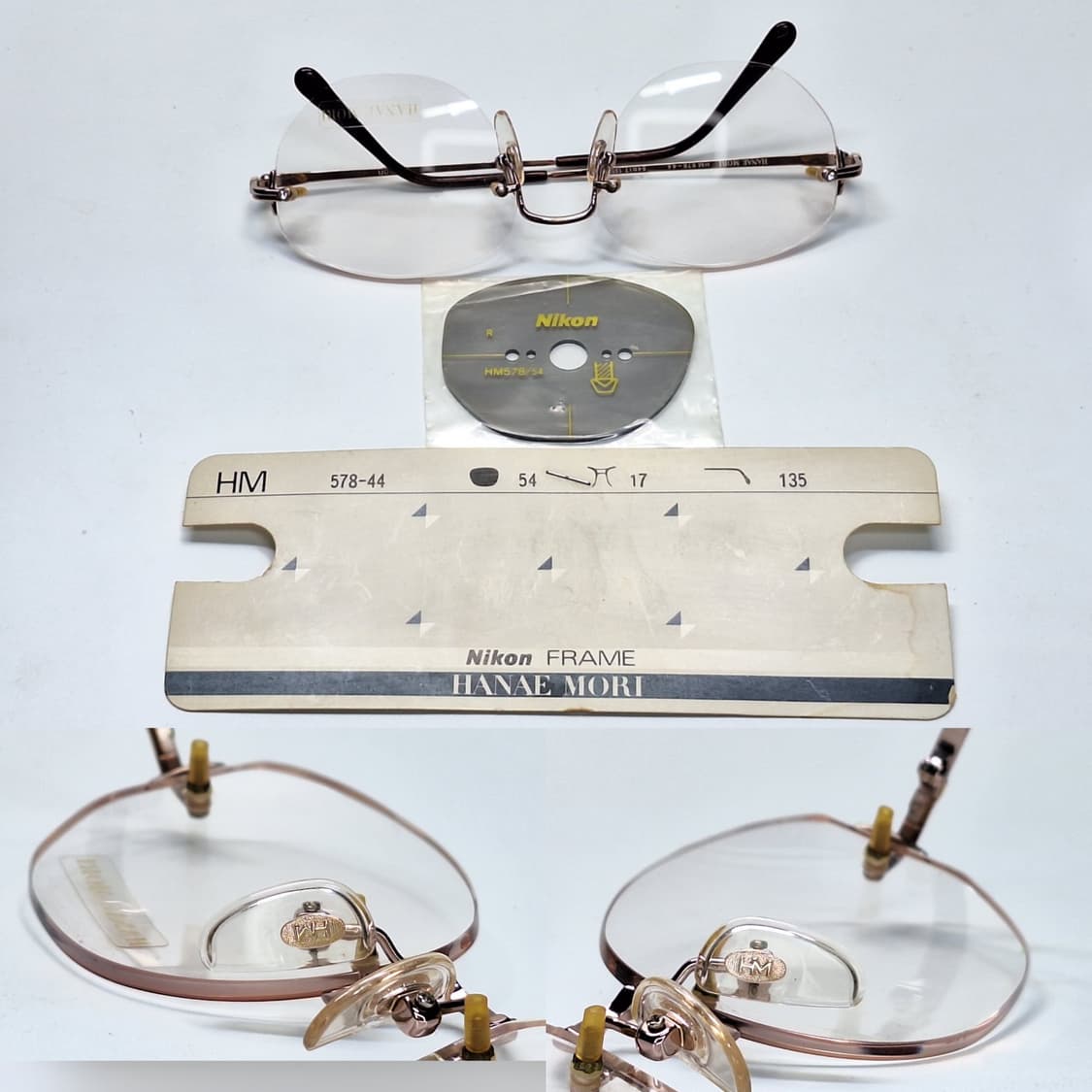 니콘x 하나에 모리 HM 578-44 안경테 54mm 무테 여성 하이엔드 상품이미지3