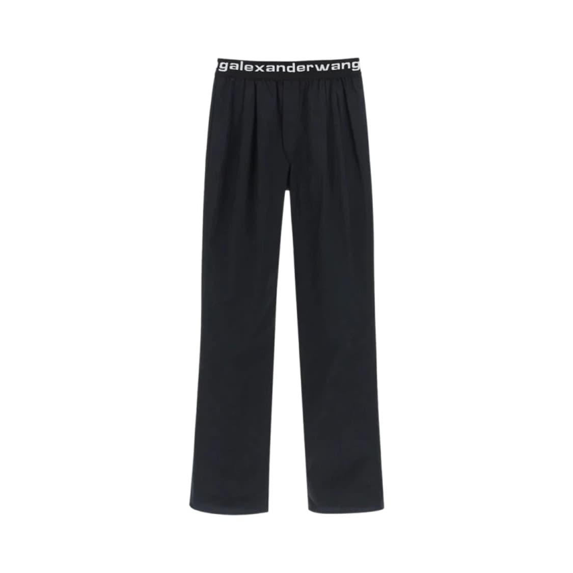 알렉산더 왕 코튼 로고 엘라스틱 플리츠 팬츠 블랙 상품이미지1