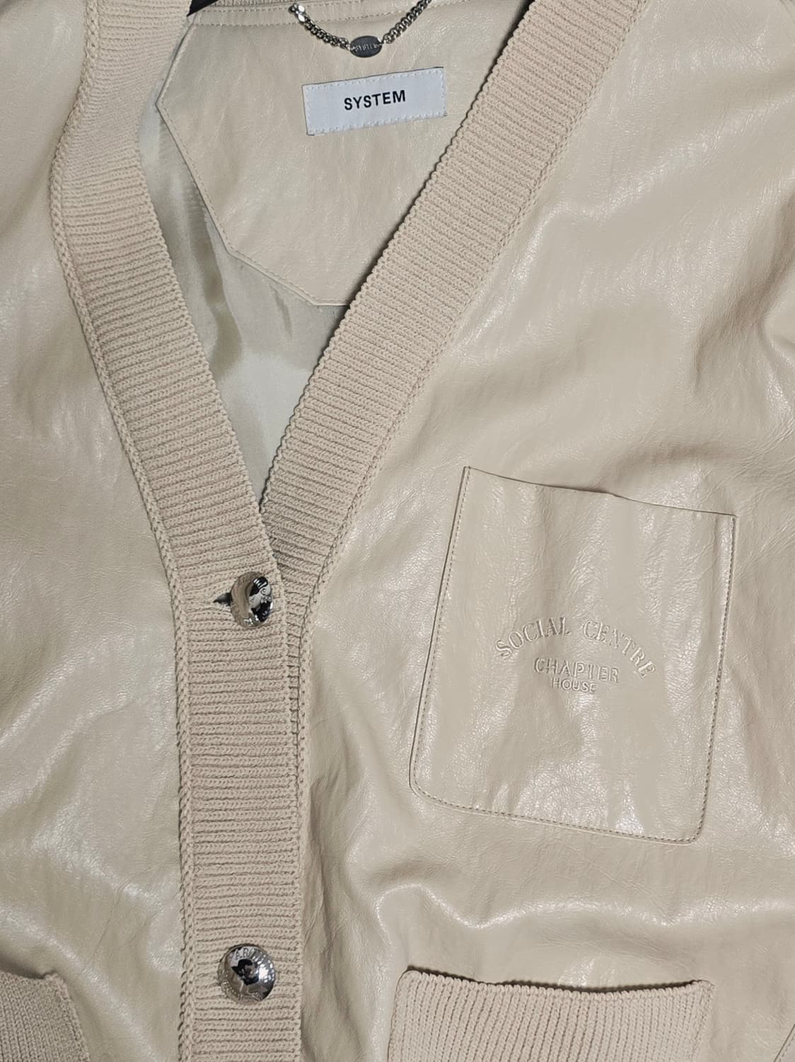 (한섬) SYSTEM 시스템 페이크레더 자켓 66 상품이미지8