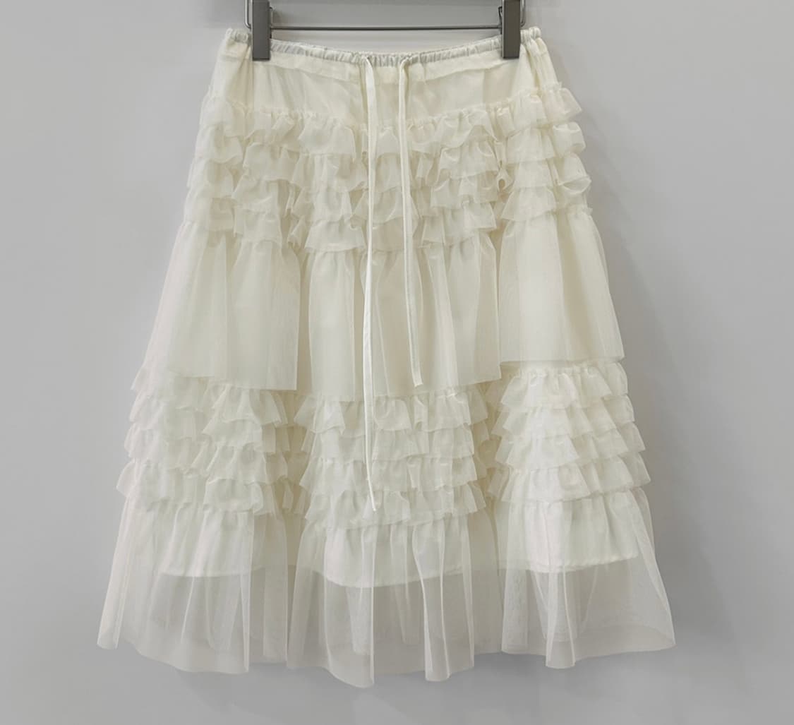 화이트 샤 스커트 상품이미지1