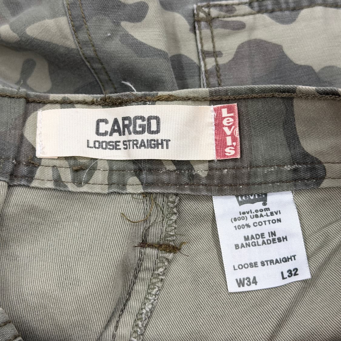 리바이스 빈티지 밀리터리 카모플라쥬 카모 Y2K 카고팬츠 바지 상품이미지4