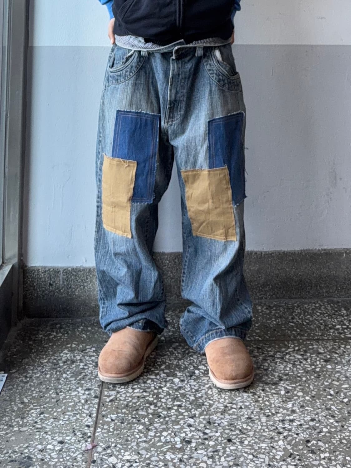 빈티지 패치 디테일 힙합팬츠 상품이미지1