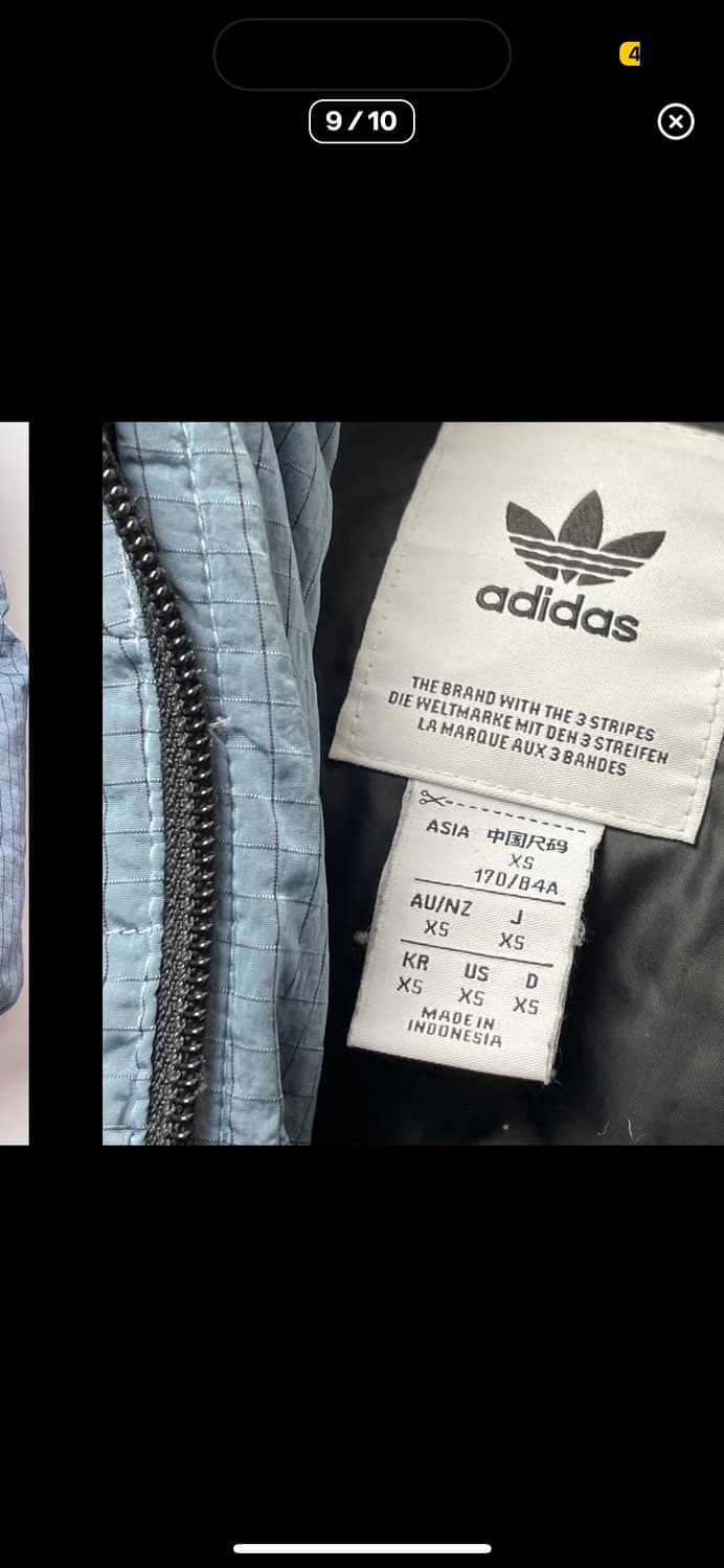 아디다스 푸퍼 오리털 체크 패딩 점퍼 상품이미지8