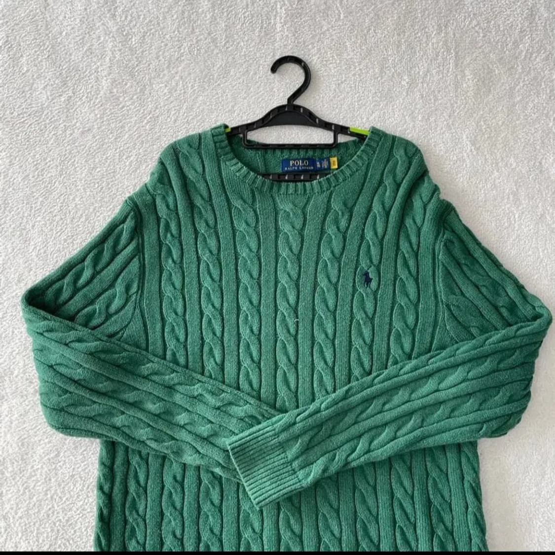 폴로 랄프로렌 케이블 니트 그린 XL 상품이미지2