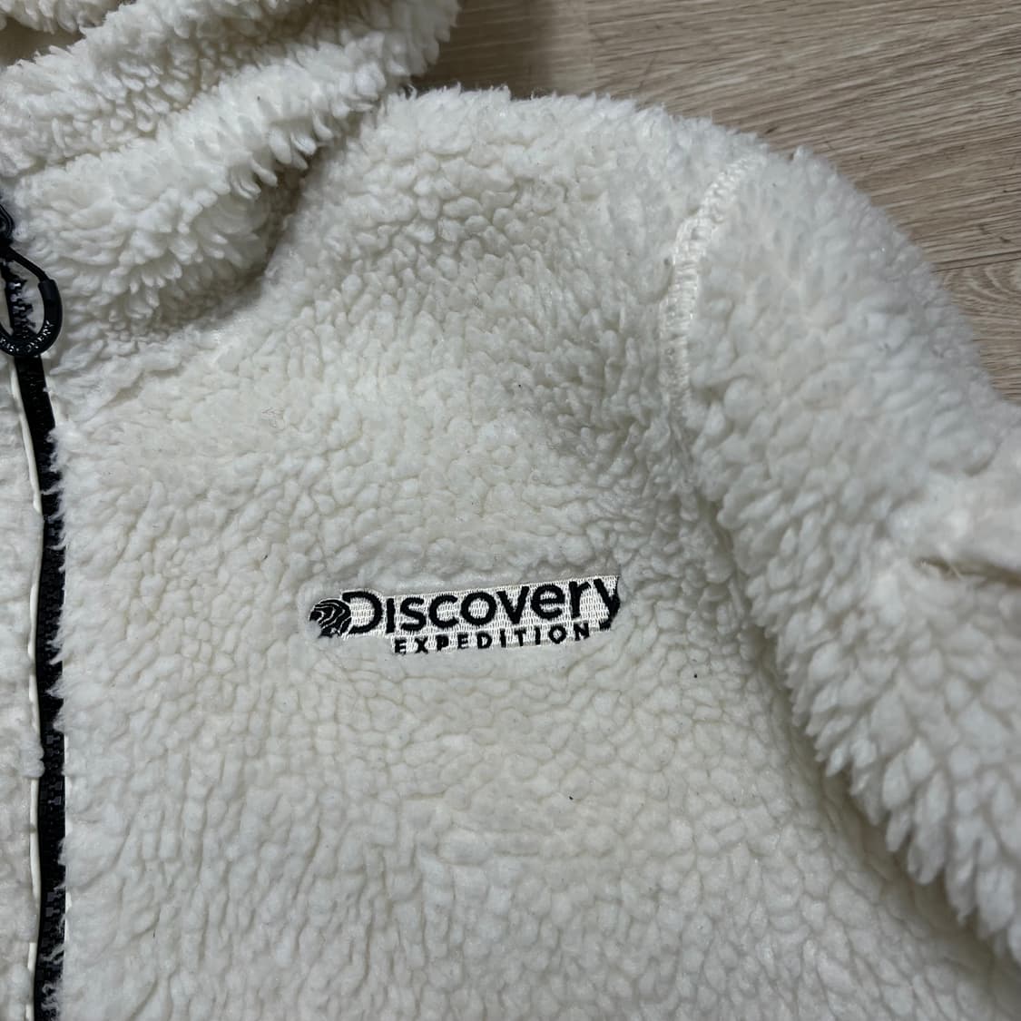 디스커버리 키즈 후드 뽀글이 후리스 플리스 자켓 [화이트] 150 상품이미지4