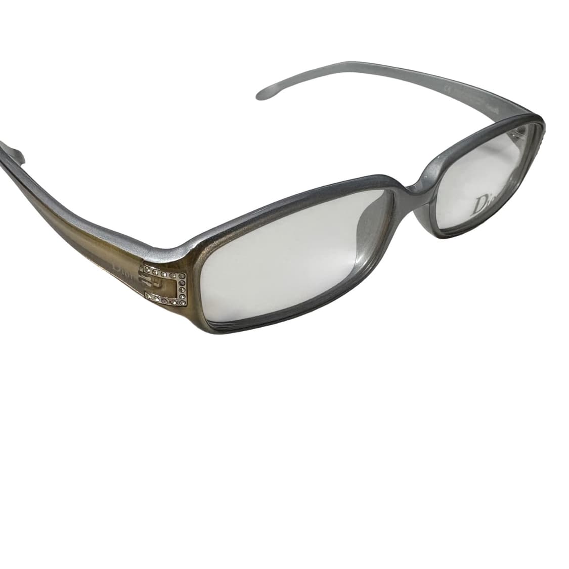 디올 실버 큐빅 뿔테 안경 데드스탁 made in italy 상품이미지5