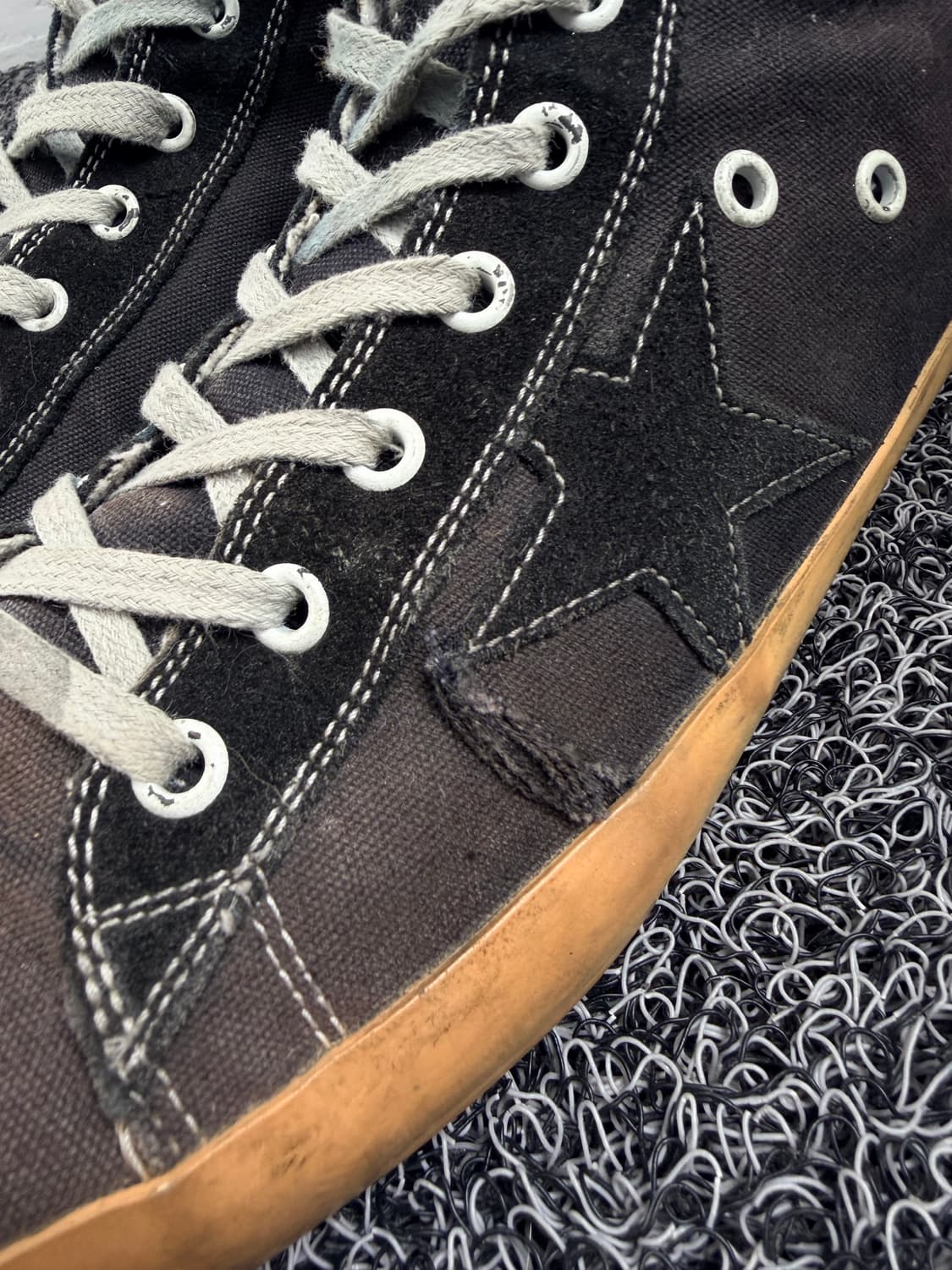 골든구스 프란시 블랙 캔버스 하이탑 상품이미지6