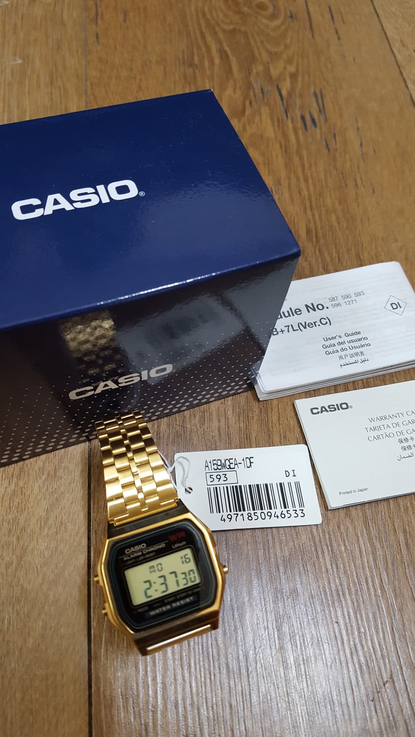 카시오 a159 금장 시계 새상품 상품이미지2