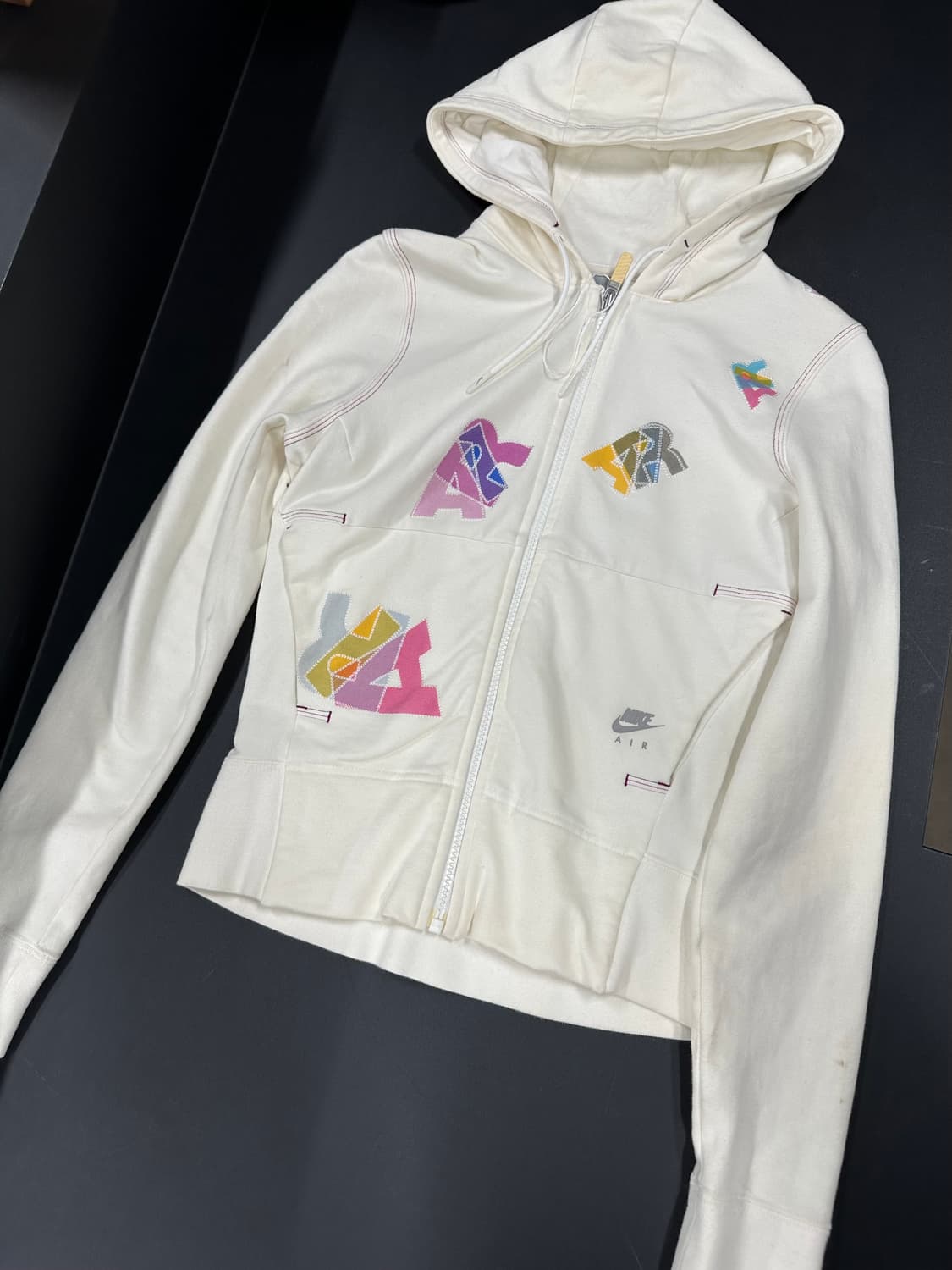 나이키 여성 화이트 후드 집업 상품이미지3
