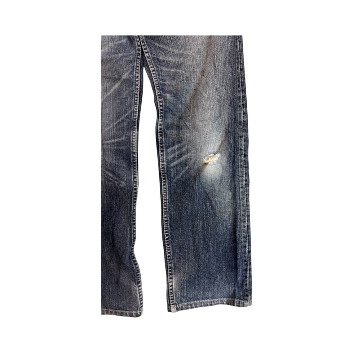(M) 리바이스 JPN 인디고 워싱 데미지 스트레이트 데님팬츠 BD-01 상품이미지5