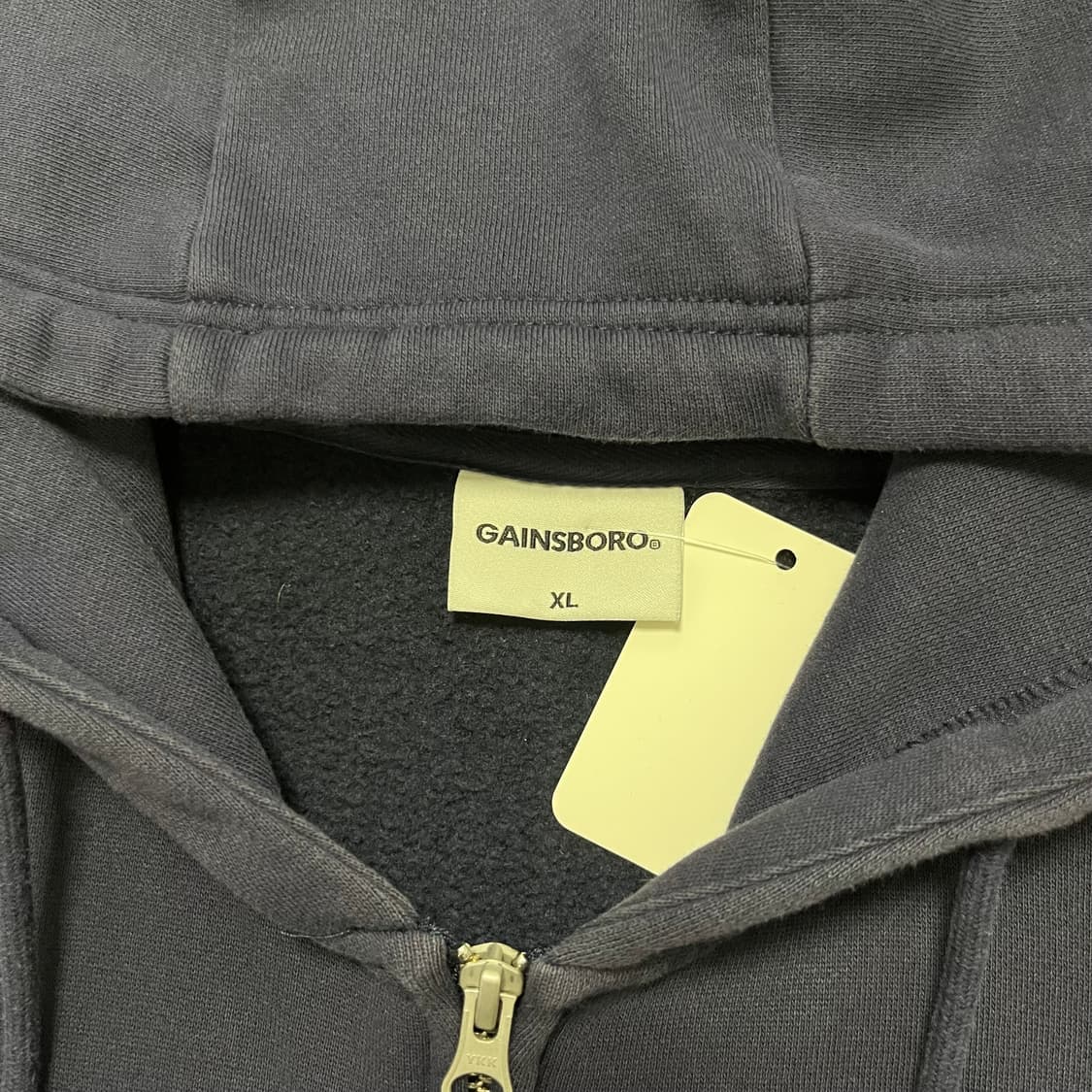 Gainsboro navy two-way zip-up hoodie 상품이미지6