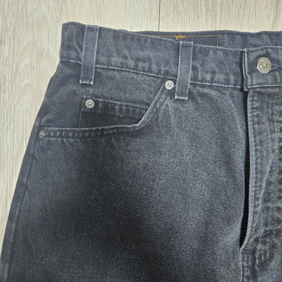 90s 리바이스 567 흑청 오렌지탭 상품이미지2