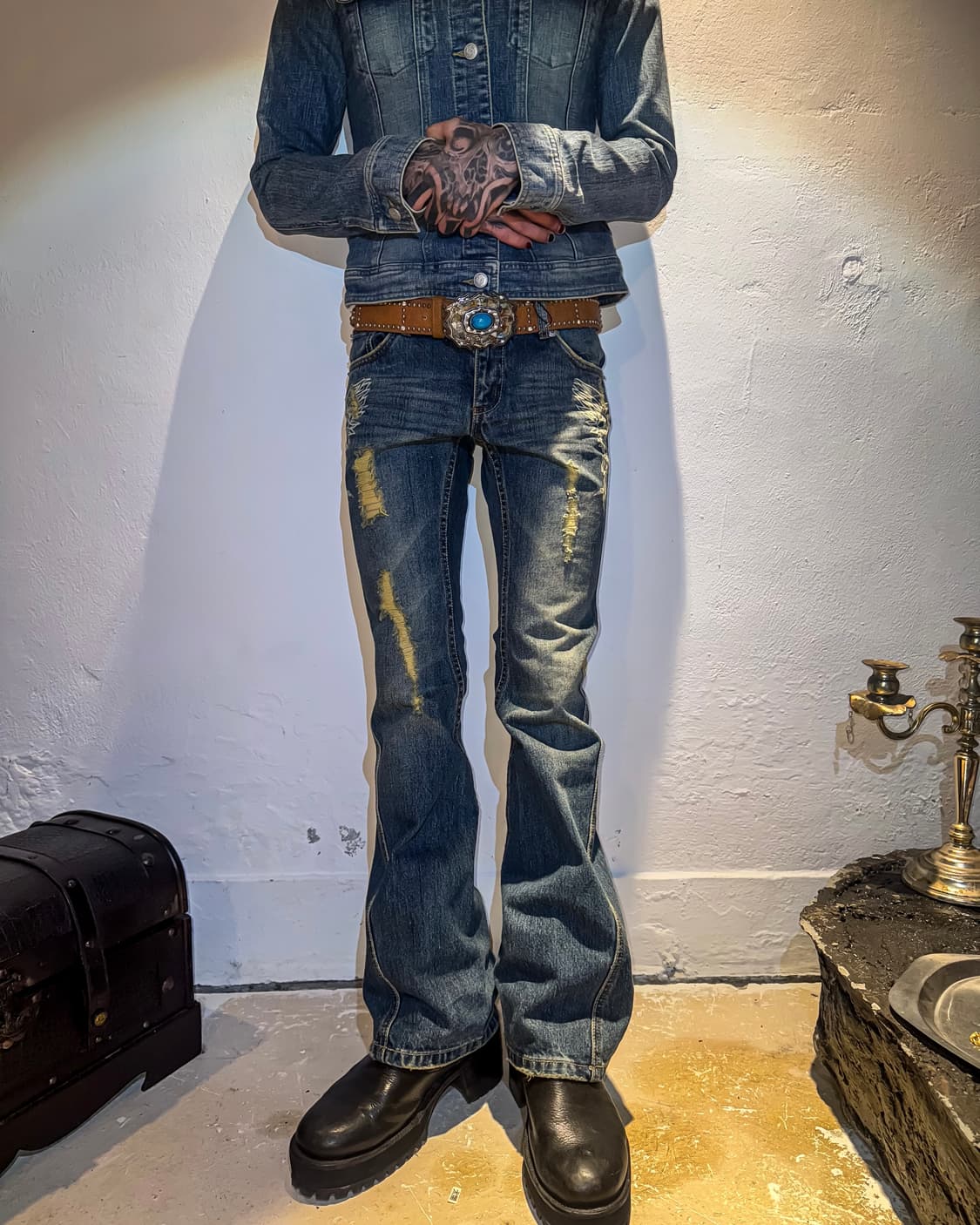 semantic design – Eagle Printed Boot-cut 상품이미지2