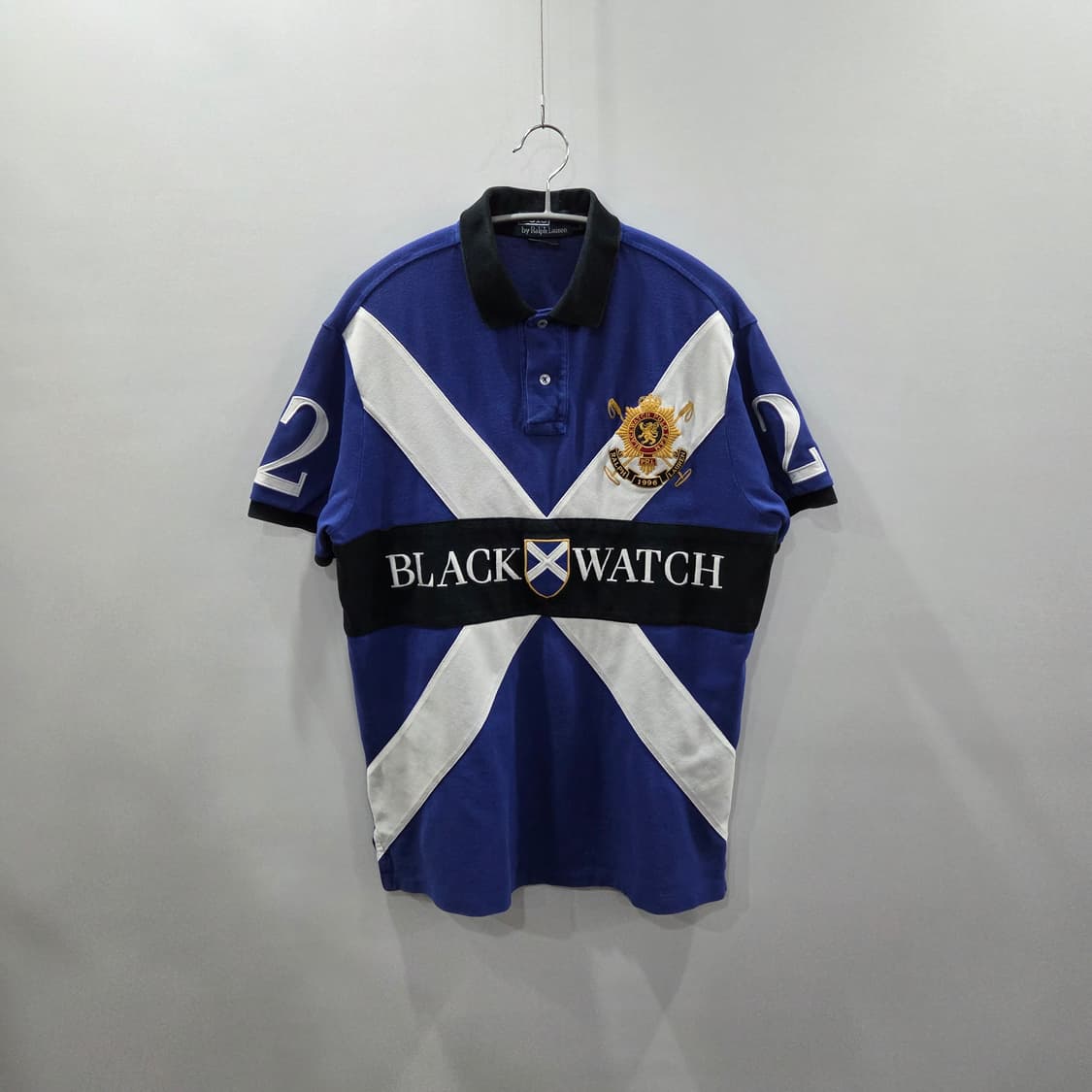 폴로랄프로렌 피케 카라 블랙와치 반팔티 M  상품이미지1