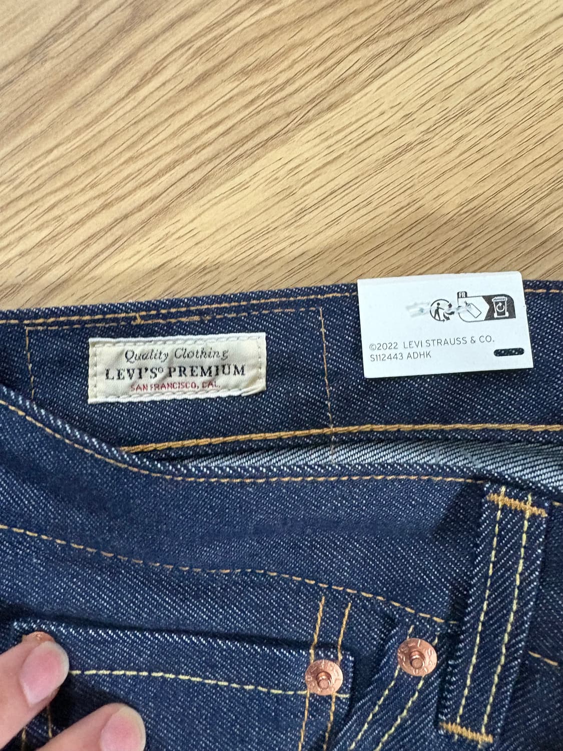 리바이스 501 프리미엄 셀비지 데님 새제품입니다 상품이미지2