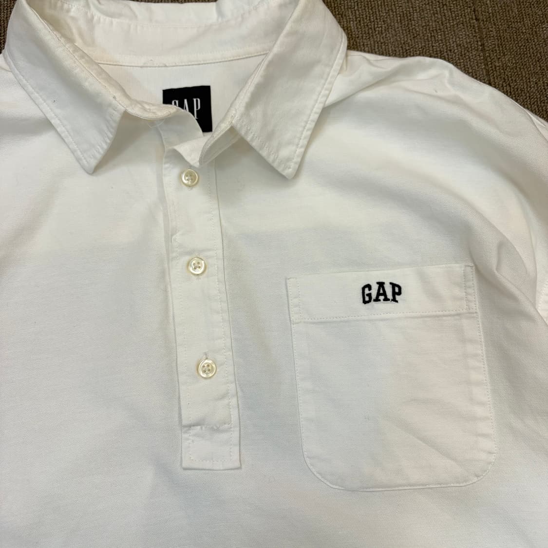 gap 갭 풀오버 화이트 오버핏 셔츠 L 상품이미지2