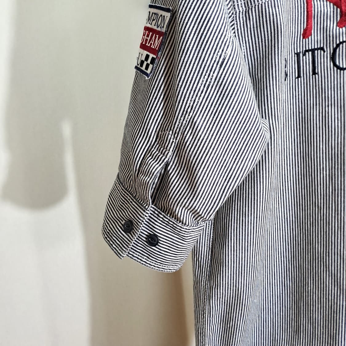 (택포) Norton 맨즈 반소매 자수 셔츠 100 B610 상품이미지6