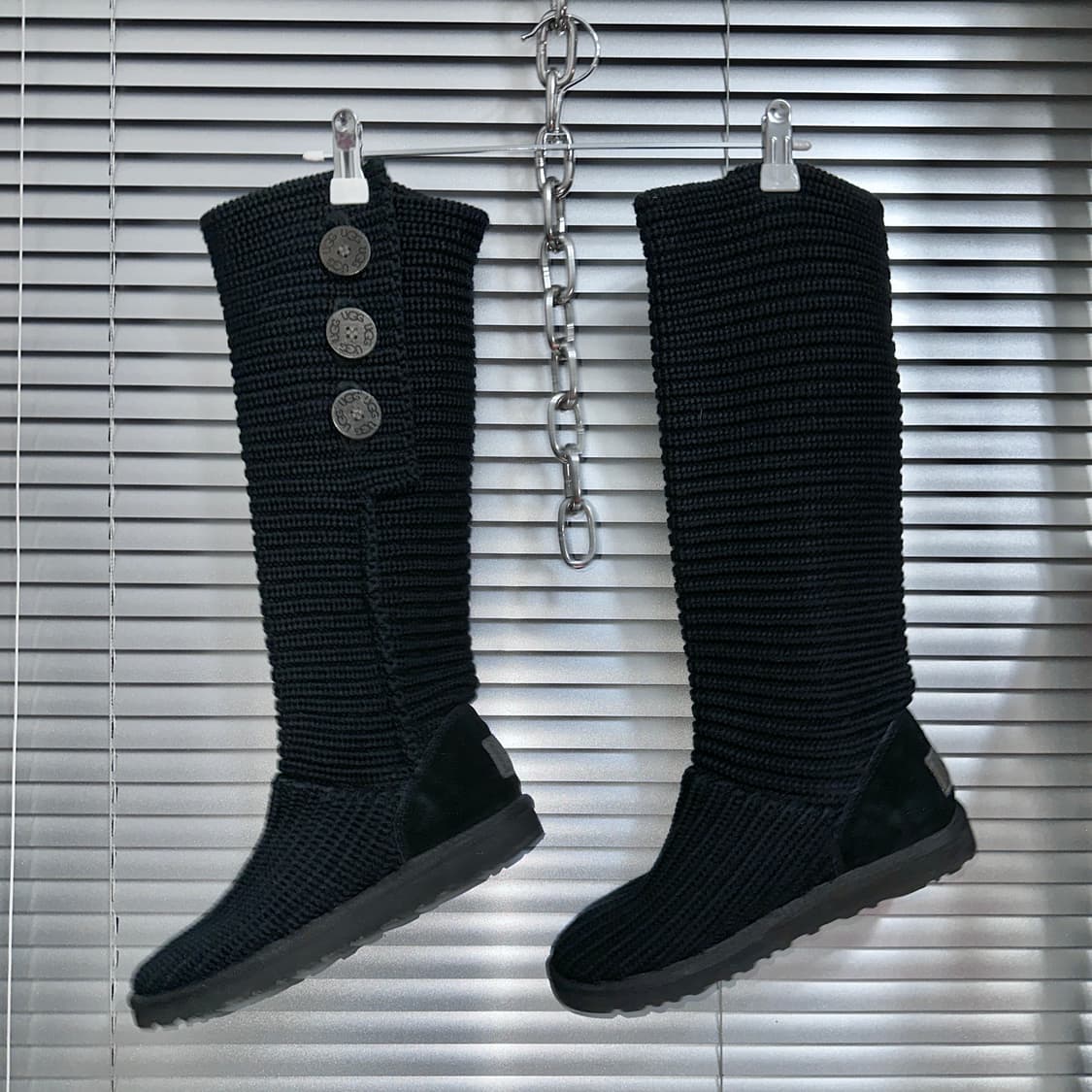 00s 블랙 니트 카디 어그 부츠 상품이미지2