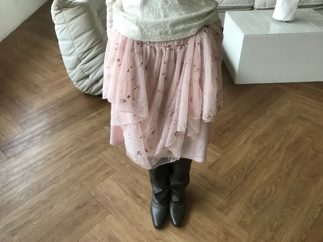 vintage pink sha skirt 상품이미지5