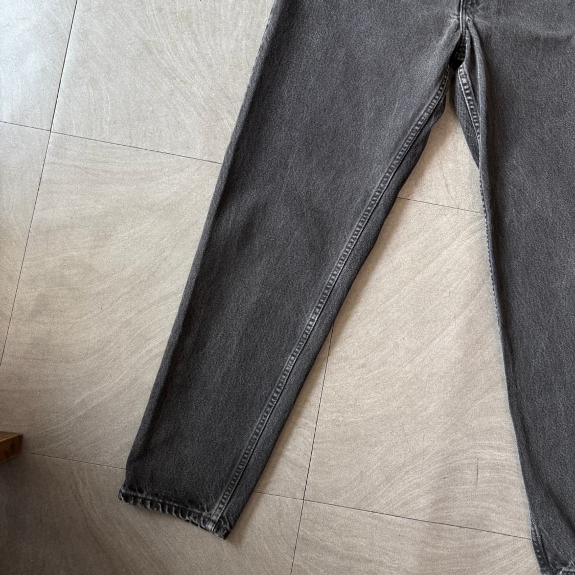 95년 미국 생산 리바이스 550 데님 오렌지탭 블랙 팬츠 상품이미지3