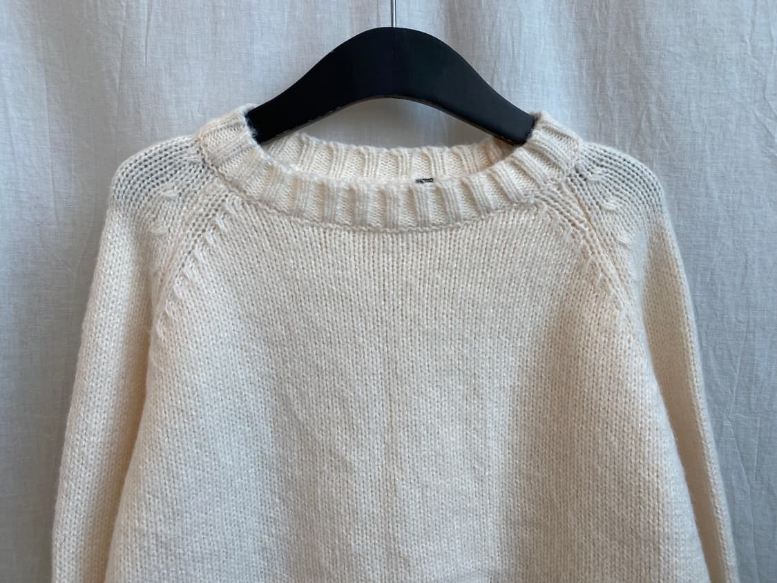 화이트 데미지 니트(L) 상품이미지4