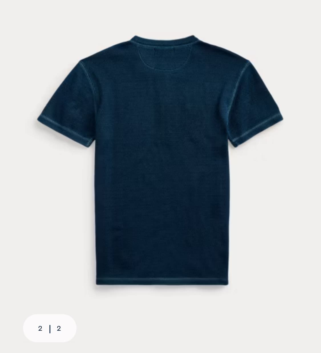 Rrl 더블알엘 와플 니트 숏 슬리브 헨리 셔츠 상품이미지2