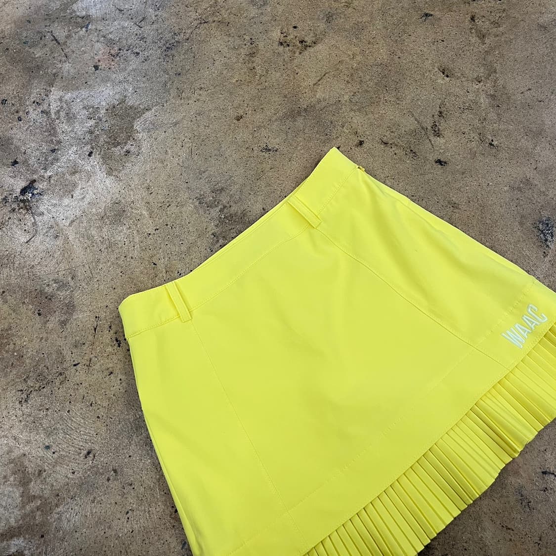 [정품/1] WAAC 옐로우 플리츠 스커트 b18 상품이미지1