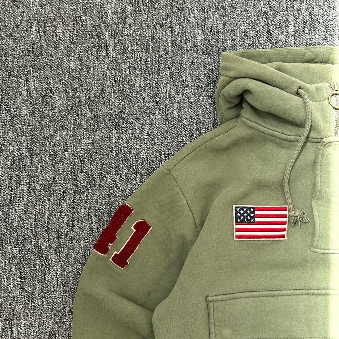 jeep 카키 패치로고 아노락 상품이미지2