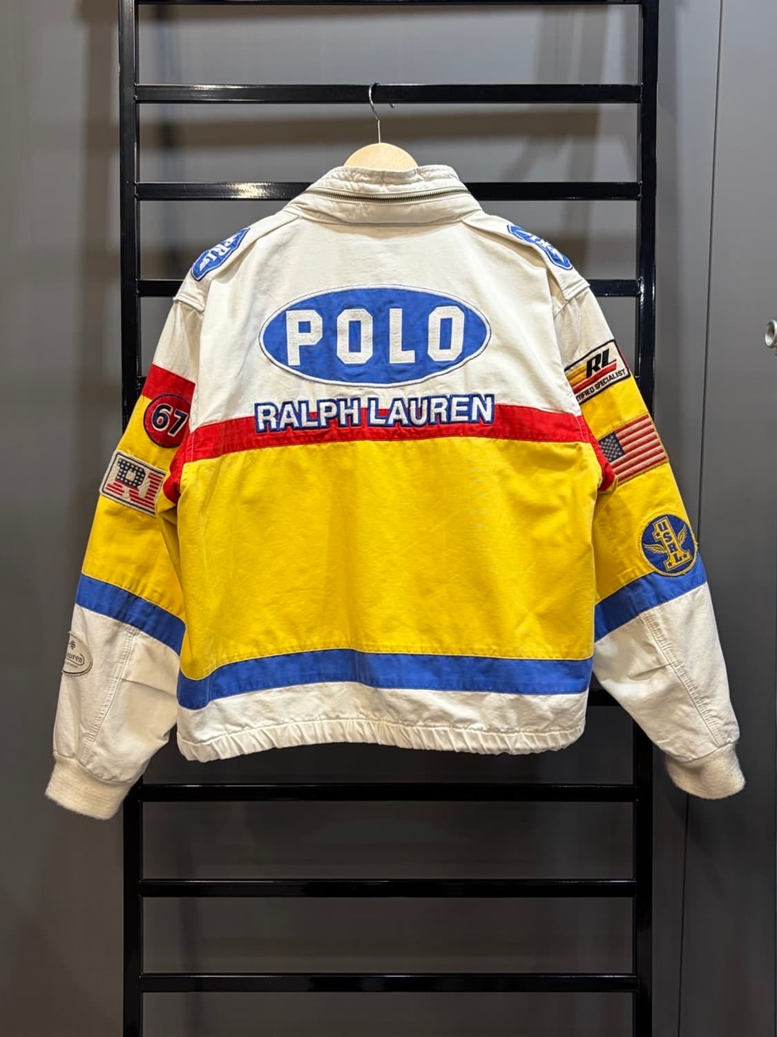[L] 폴로 랄프로렌 USRL 레이싱 자켓 빈티지 모토 자켓 자수  상품이미지2