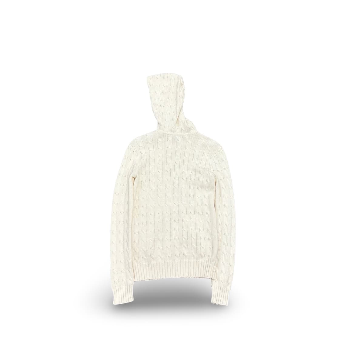 (55)폴로 아이보리 꽈배기 니트 후드집업 상품이미지2