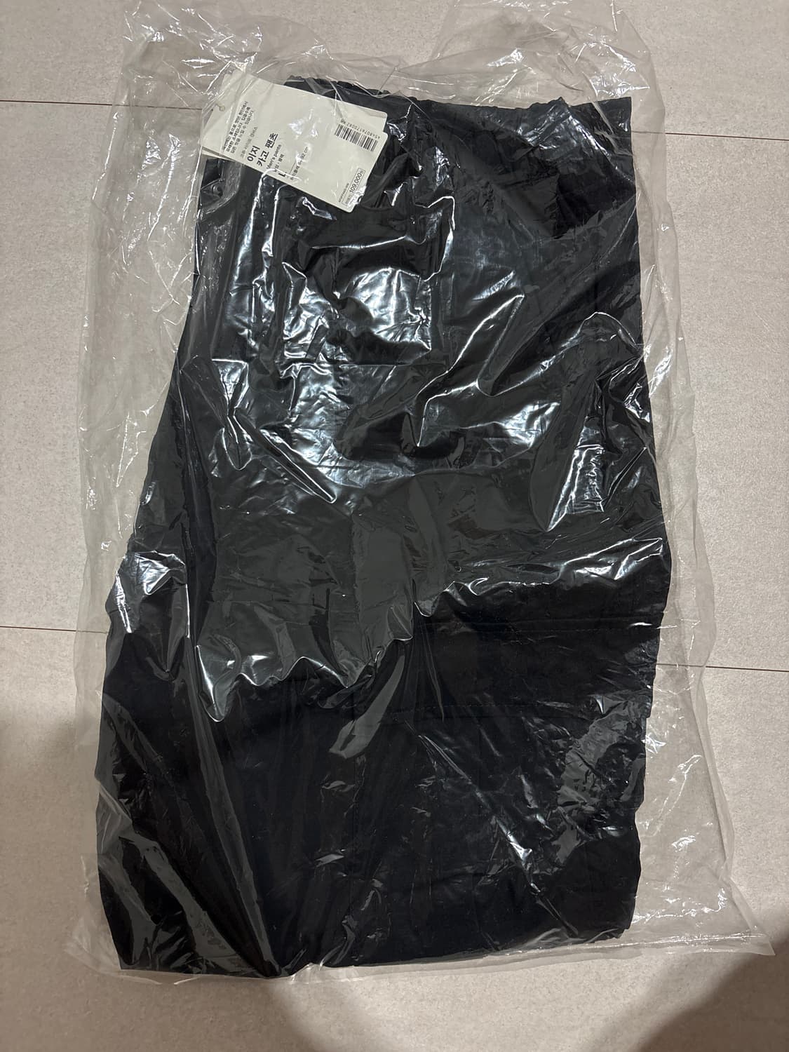 무인양품 LABO 코튼 라이트 캔버스 이지 카고 팬츠 블랙 L 상품이미지2