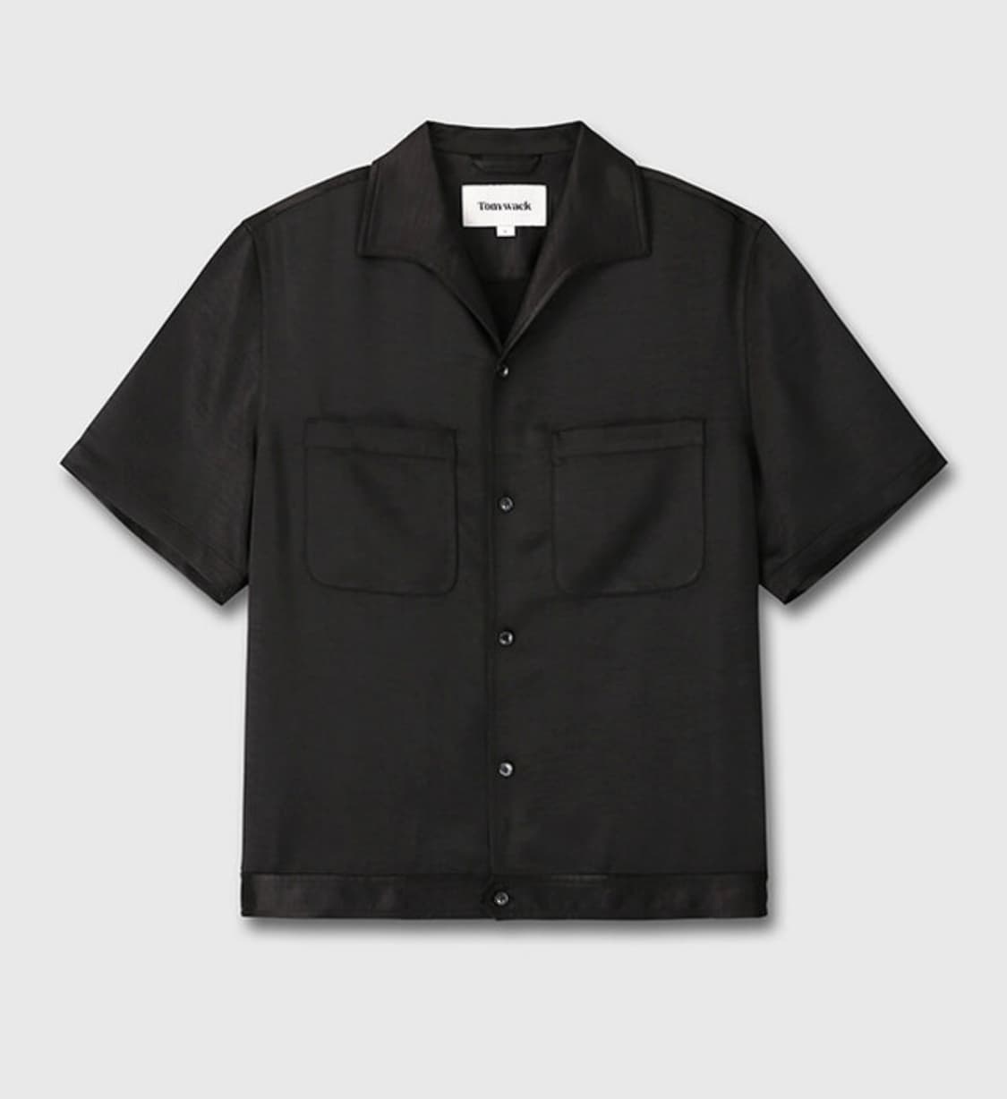 토니웩 One Piece Collar 하프 슬리브 셔츠 블랙 L사이즈 상품이미지1