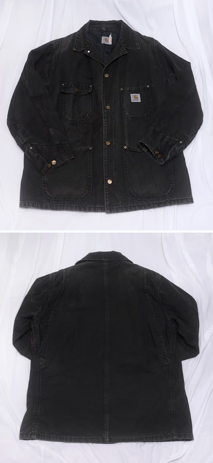 칼하트 OG 초어 코트 자켓 블랙 샌드스톤 (XL / 105+) 상품이미지2