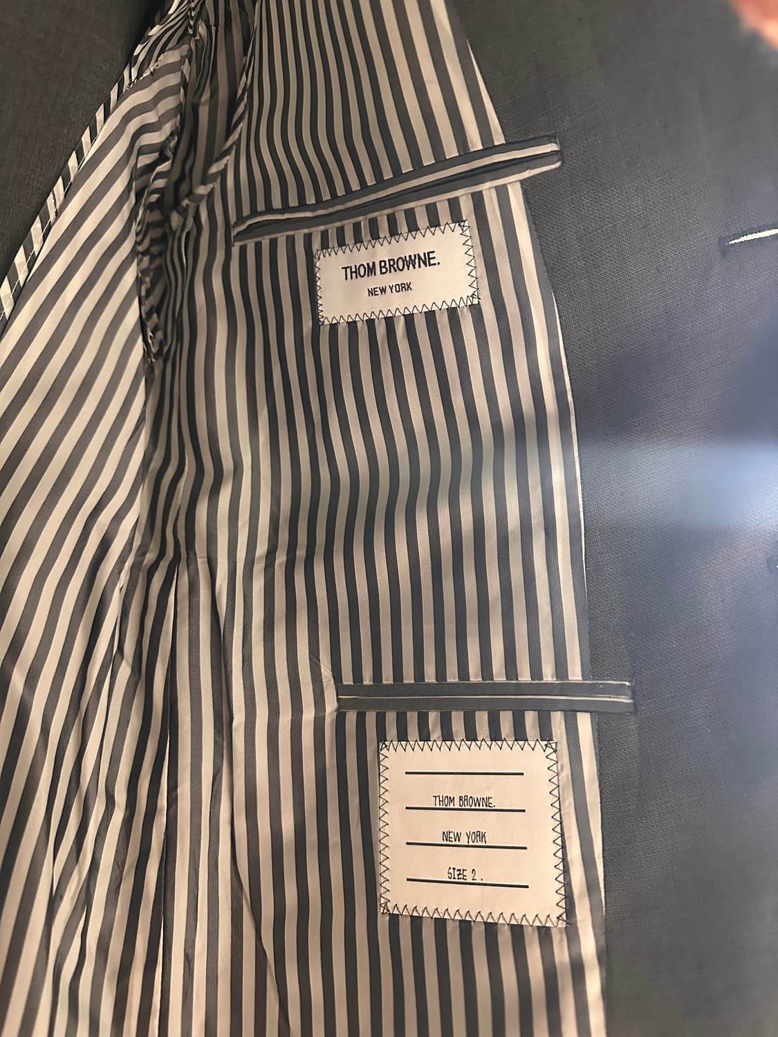 톰브라운 펀믹스 린넨 울 블레이저 자켓 상품이미지4