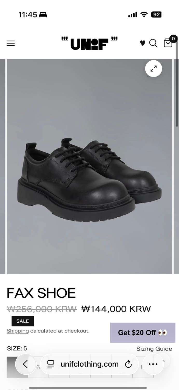 Unif 로퍼 블랙 상품이미지6