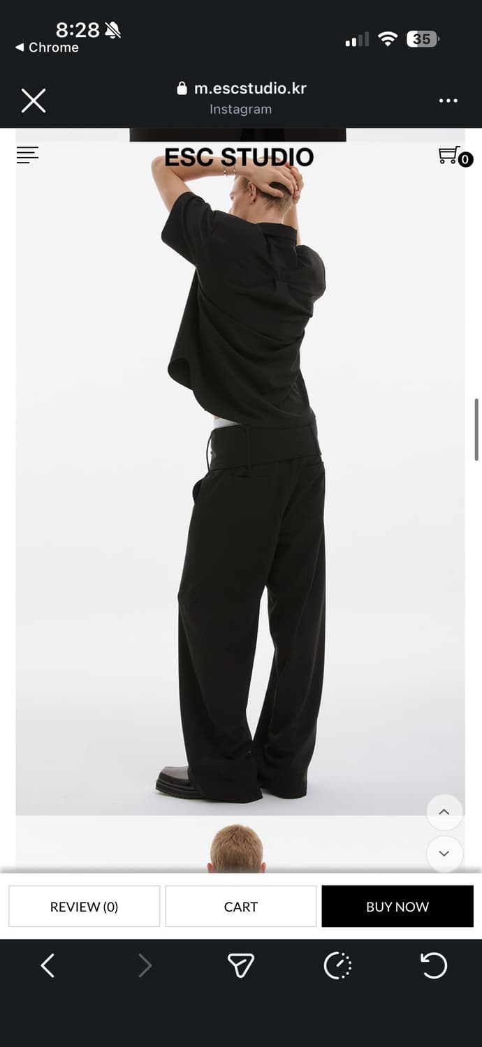 [2]ESC STUDIO SPACIOUS BELT 팬츠 그레이 상품이미지3