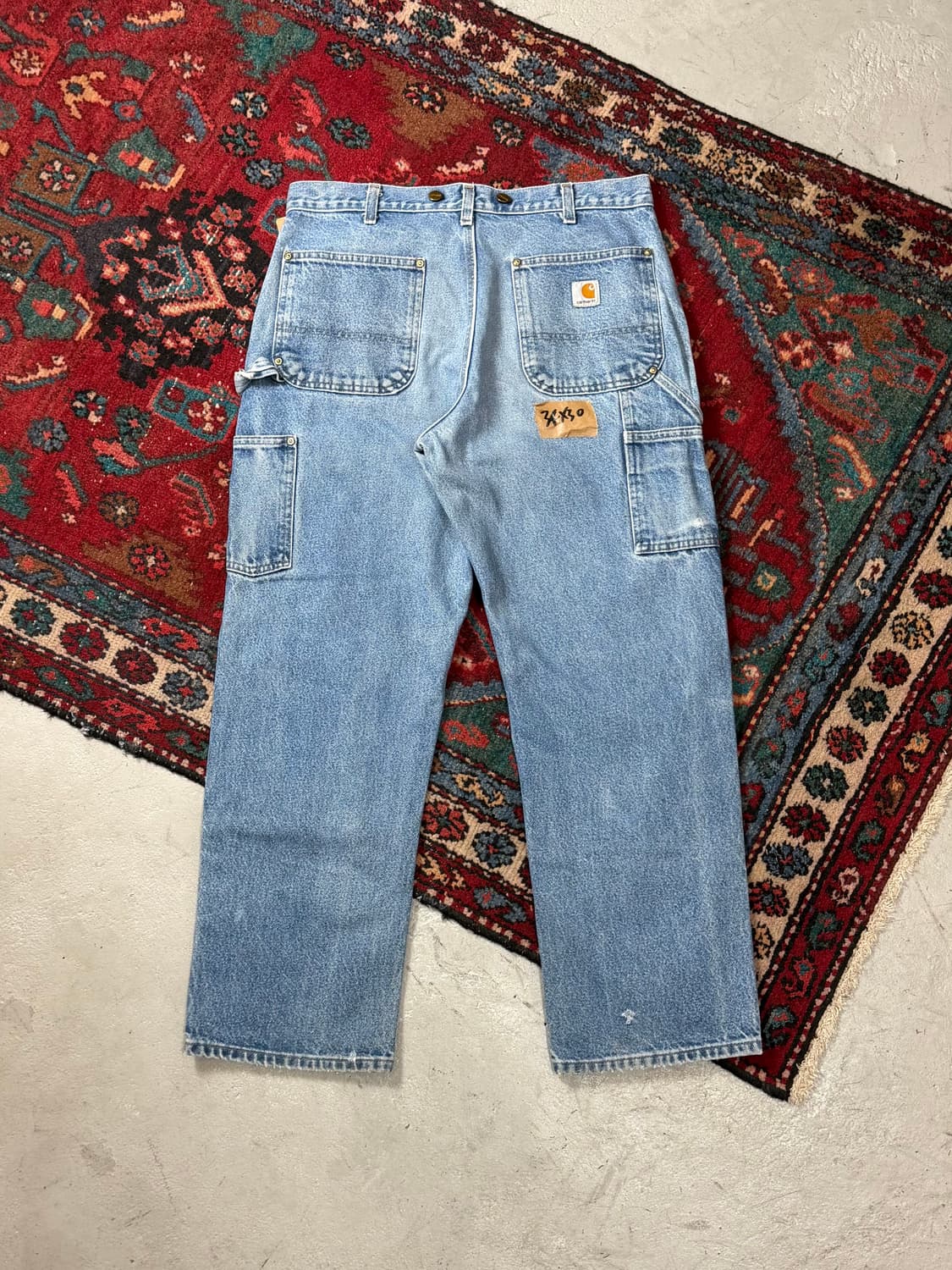 00's OG 칼하트 데님 더블니 칼하트 워크팬츠 썩블니 상품이미지4