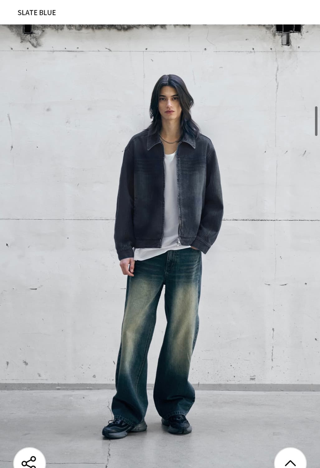 (새상품)(L) 드로우핏 콘트라스트 워시드 데님 자켓 청자켓 판매 상품이미지3