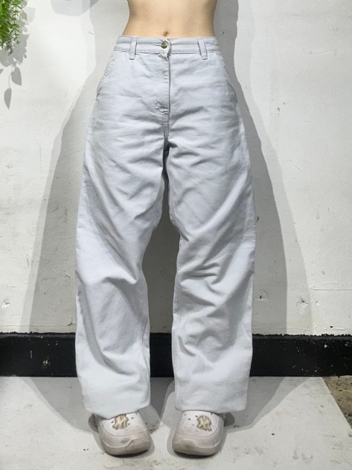 칼하트 화이트 싱글니 와이드 워크 팬츠 카펜터 데님 바지  상품이미지2