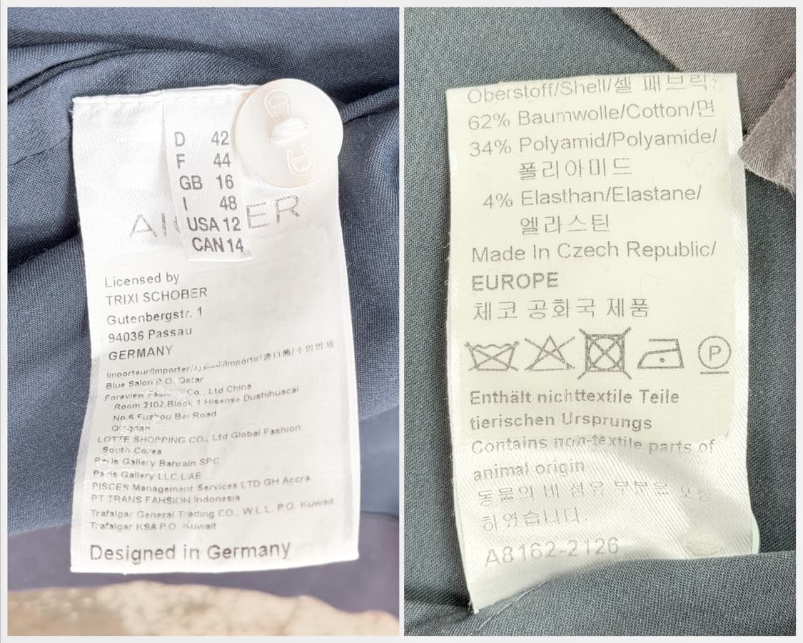 아이그너 컬러 블록 셔츠 드레스 상품이미지5