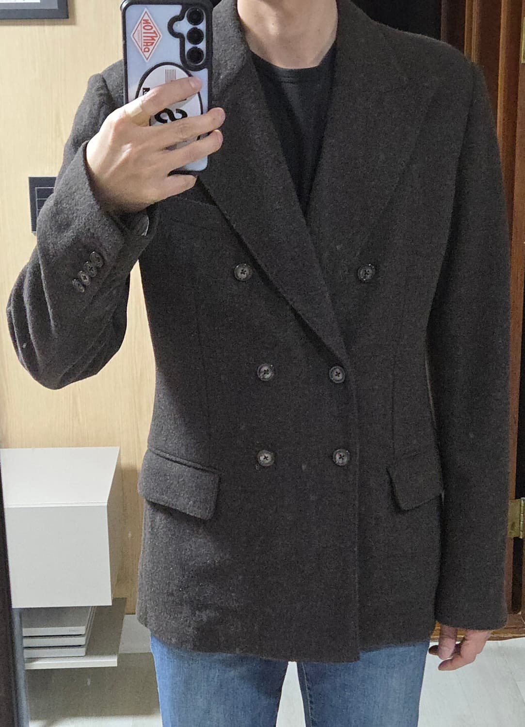 (착샷) 돌체 & 가바나 더블 울 블레이저 자켓 브라운 상품이미지7