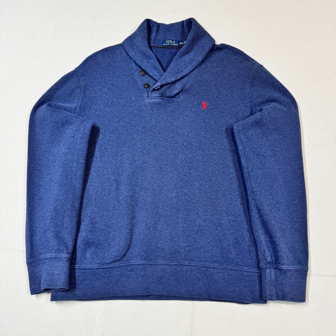 L) 폴로 랄프로렌 숄카라 코튼 니트 네이비 상품이미지1