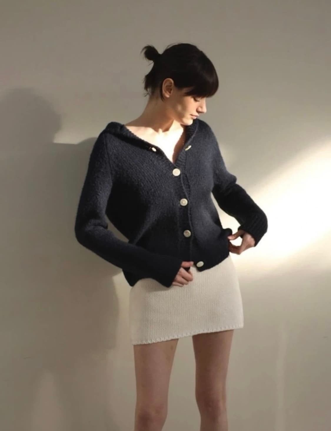 타낫 카라 니트 자켓 상품이미지3