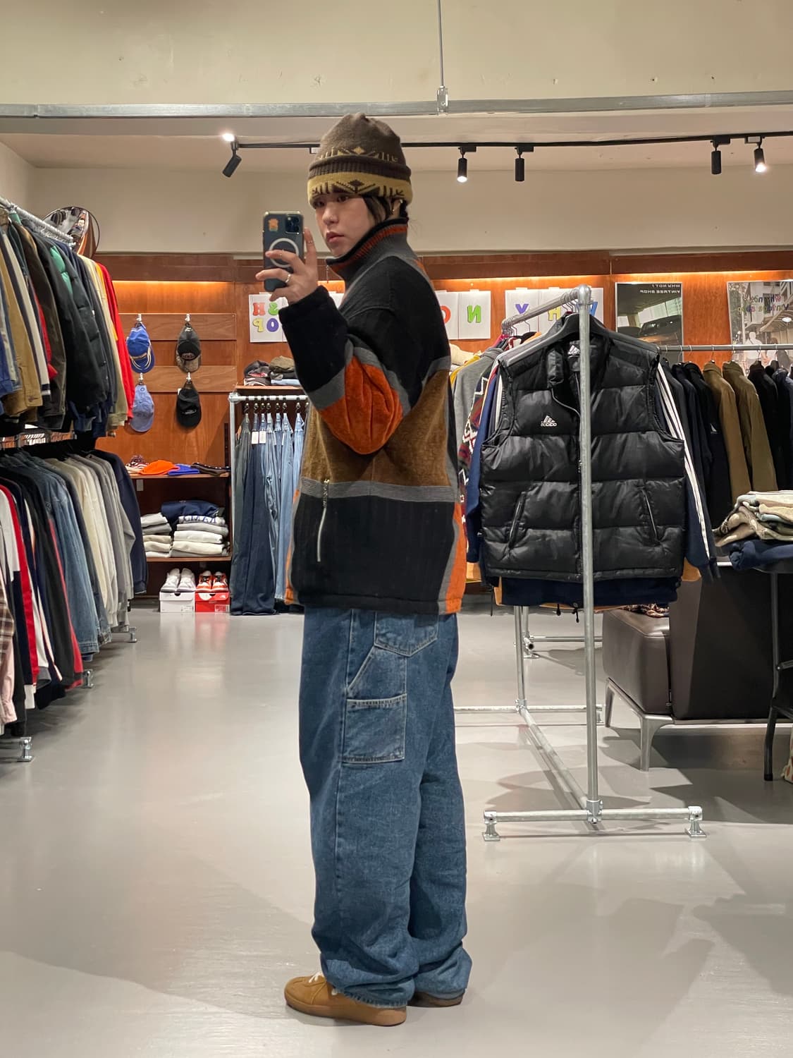 빈티지 니트 집업 점퍼   상품이미지5