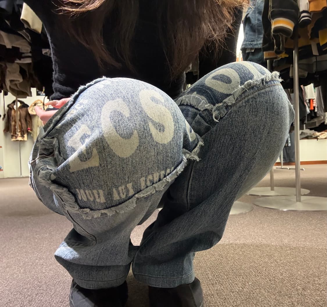 F)Japanese vintage 여성 부츠컷 포켓 데님팬츠 상품이미지3