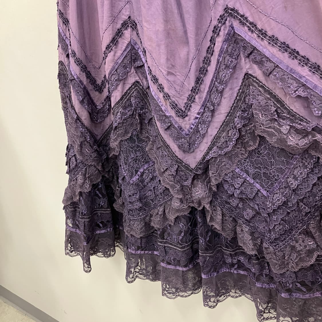 빈티지 레이스 코튼 롱 스커트 상품이미지3