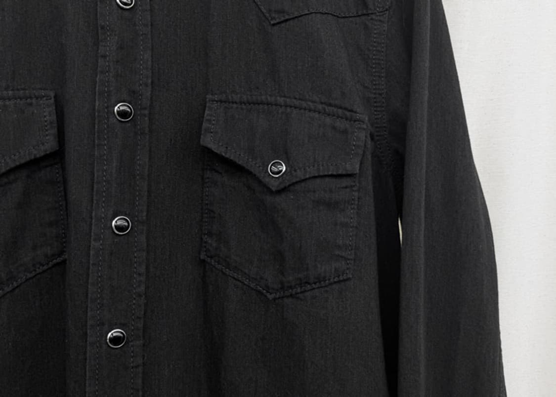 생로랑 블랙 데님 웨스턴 셔츠 상품이미지3